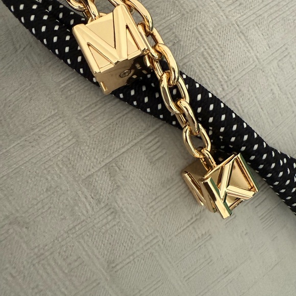 New MICHAEL KORS Gold & Black Cord Bag Charm (CHARM ONLY - bag not included) - Picture 9 of 12